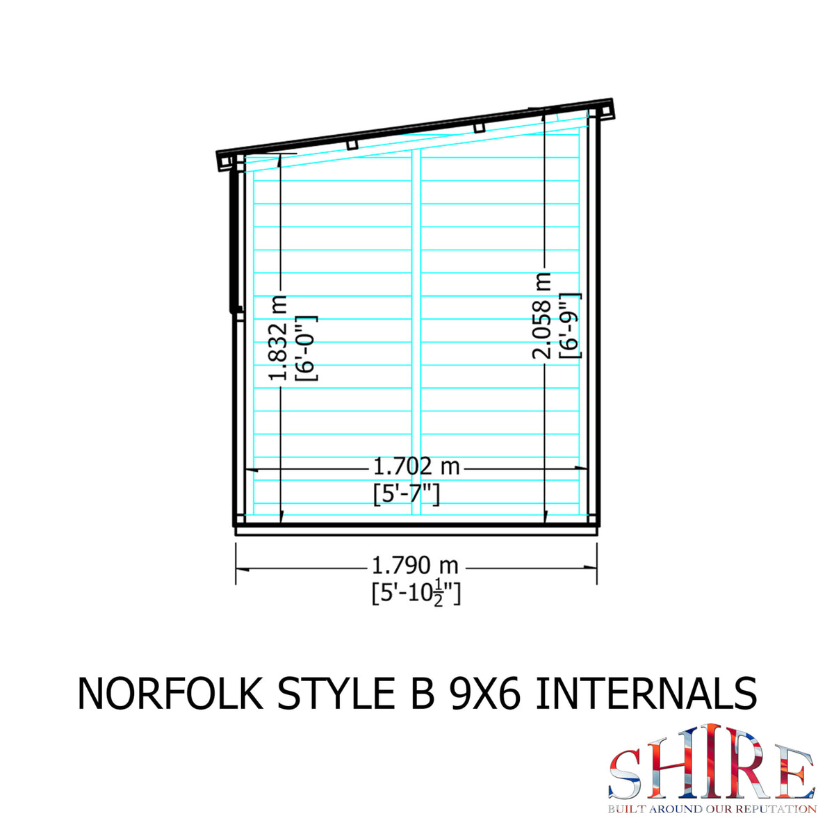 Norfolk SD Shiplap Style B Garden Shed | Single Door Shiplap Timber Garden Shed