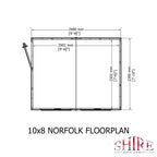 Norfolk SD Shiplap Style A Garden Shed | Single Door Shiplap Timber Garden Shed