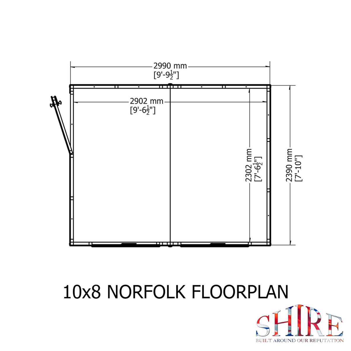 Norfolk SD Shiplap Style A Garden Shed | Single Door Shiplap Timber Garden Shed