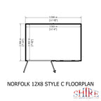 Norfolk DD Shiplap Garden Shed | 12x8 Timber Garden Shed