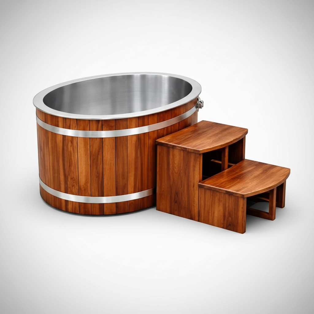 KOVE Oval Cedar Ice Bath – Reclined Cold Plunge