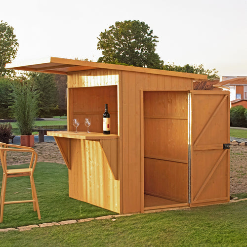 Bar Pent | 6x4 Timber Garden Bar with Convertible Store