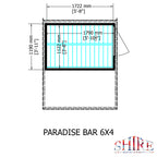 Bar Pent | 6x4 Timber Garden Bar with Convertible Store