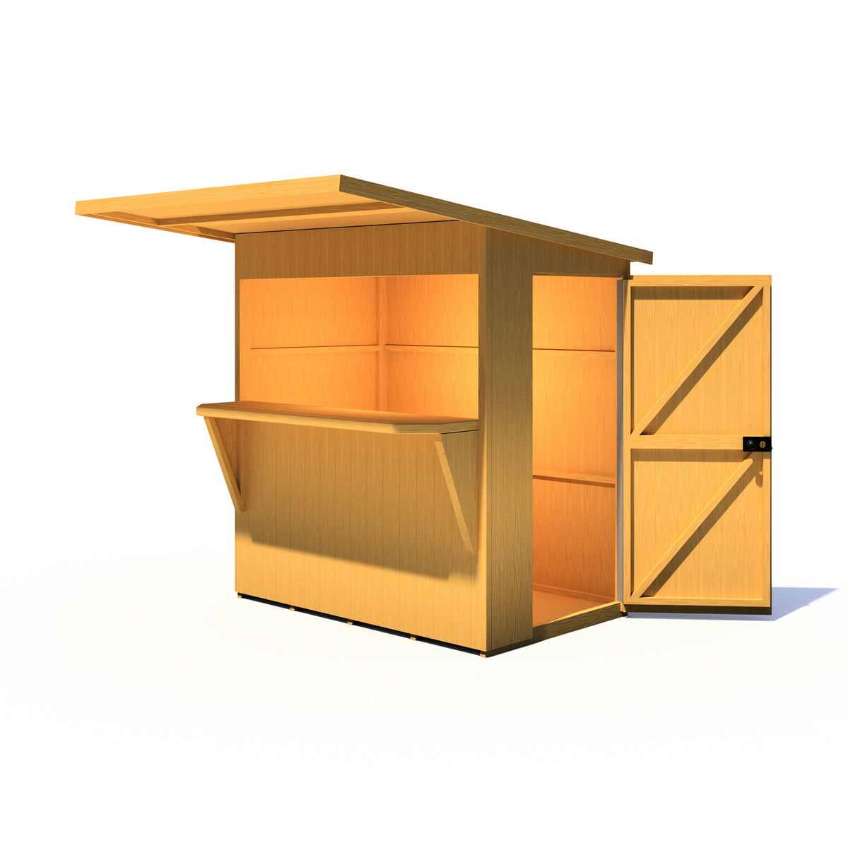 Bar Pent | 6x4 Timber Garden Bar with Convertible Store