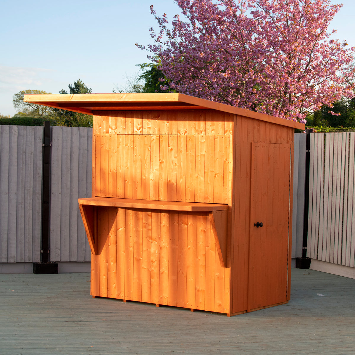 Bar Pent | 6x4 Timber Garden Bar with Convertible Store