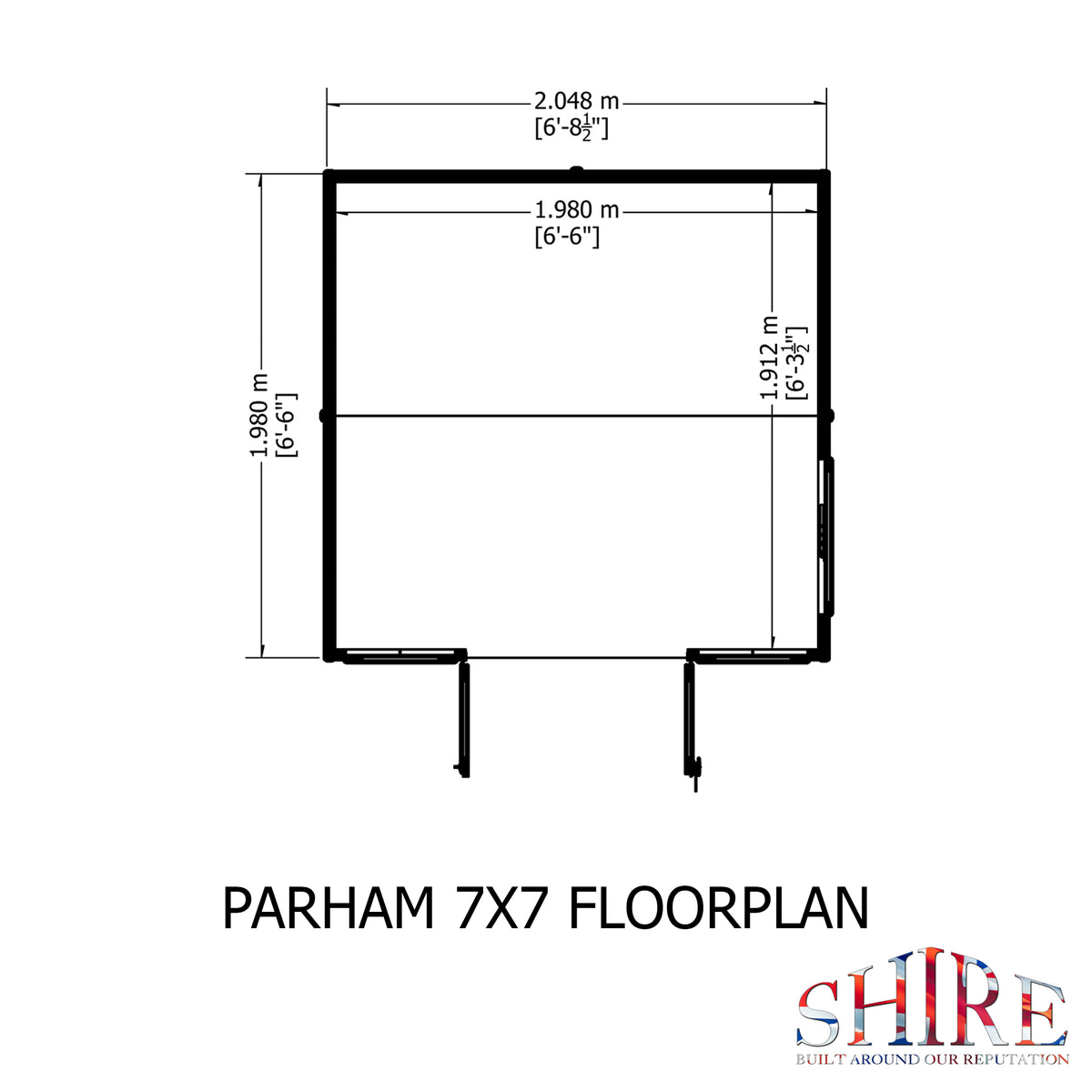 Parham Summerhouse | 7 x 7 Shiplap Timber Summerhouse