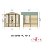 Parham Summerhouse | 7 x 7 Shiplap Timber Summerhouse