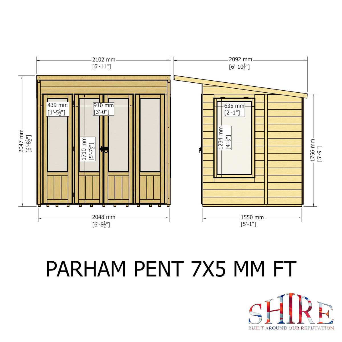 Parham Pent Summerhouse | Shiplap Timber Summerhouse
