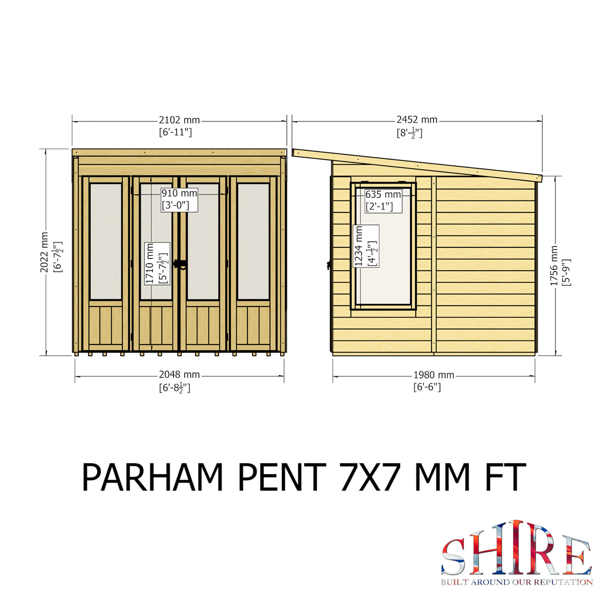 Parham Pent Summerhouse | Shiplap Timber Summerhouse