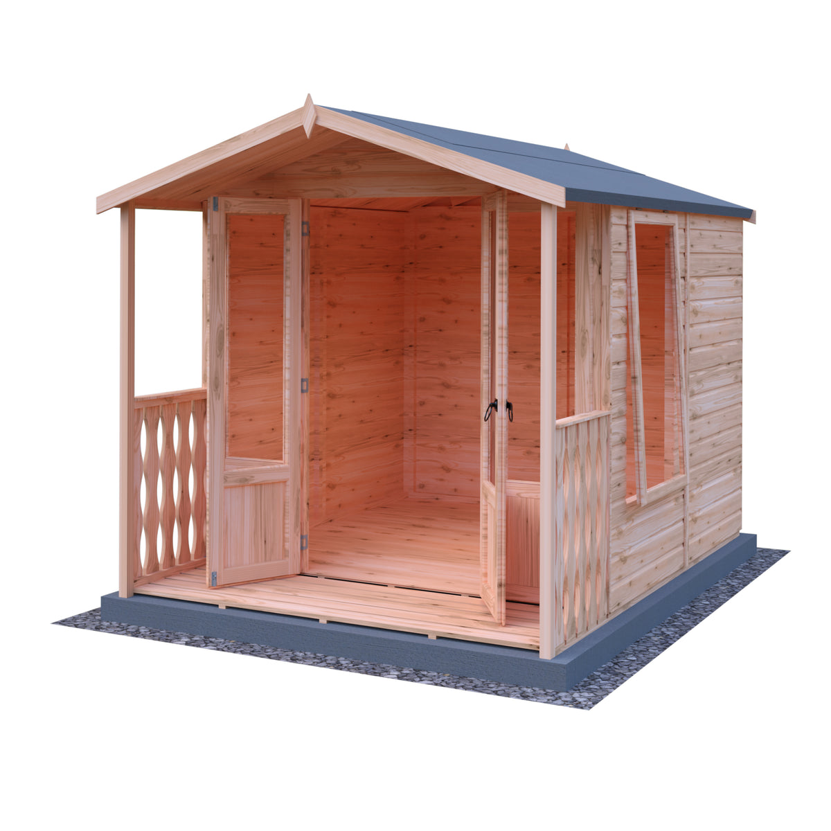 Parham & Verandah Summerhouse | 7 x 10 Shiplap Timber Summerhouse