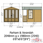 Parham & Verandah Summerhouse | 7 x 10 Shiplap Timber Summerhouse