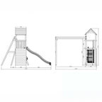 Sky High Hideout (Flappi) Play Centre | 3x43 Timber Play Centre