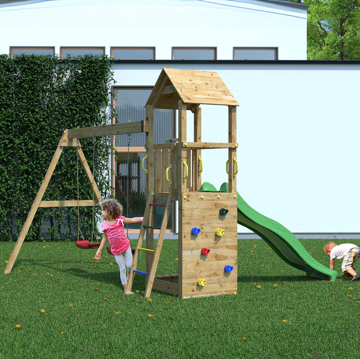 Sky High Hideout (Flappi) Play Centre | 3x43 Timber Play Centre