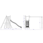 Shire Rumble Ridge Play Fort with Rock Wall & Double Swing