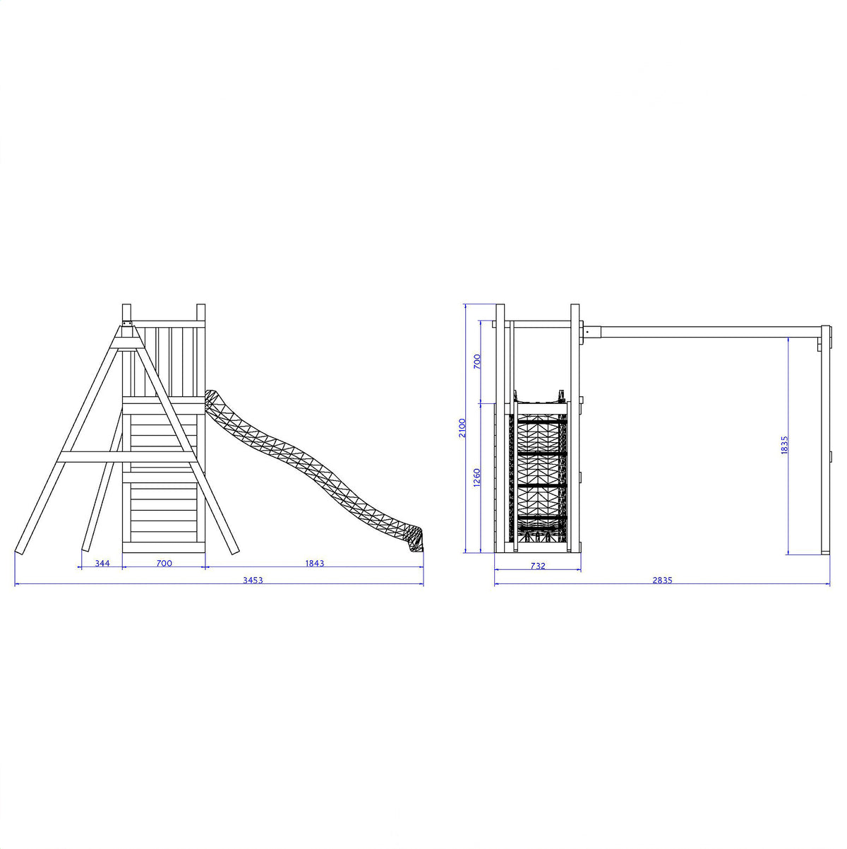 Shire Rumble Ridge Play Fort with Rock Wall & Double Swing