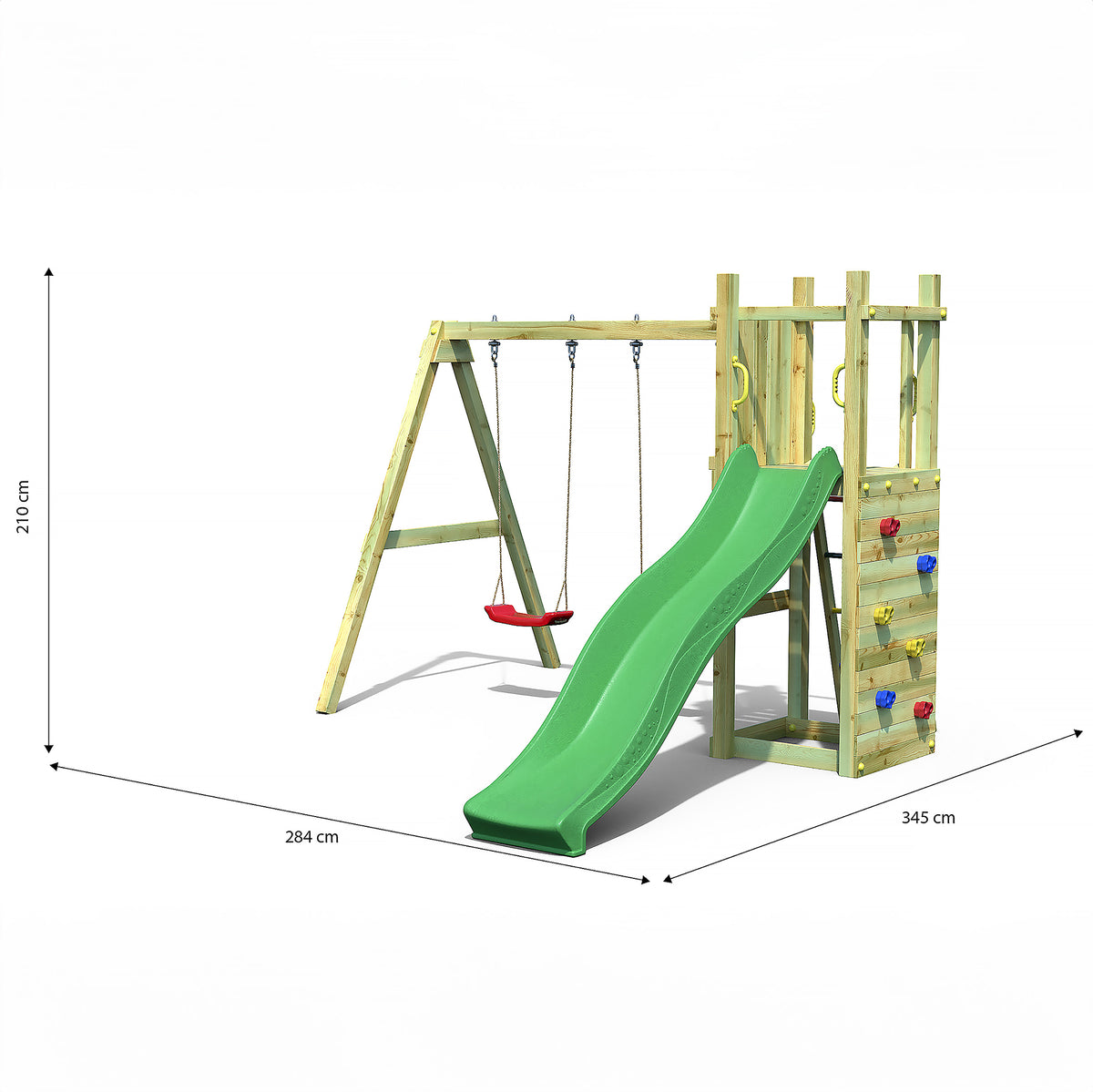 Shire Rumble Ridge Play Fort with Rock Wall & Double Swing