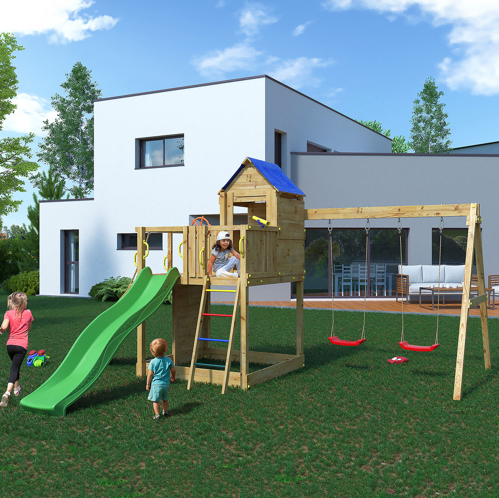 Treehouse Play Fort | Children's Raised Timber Playhouse