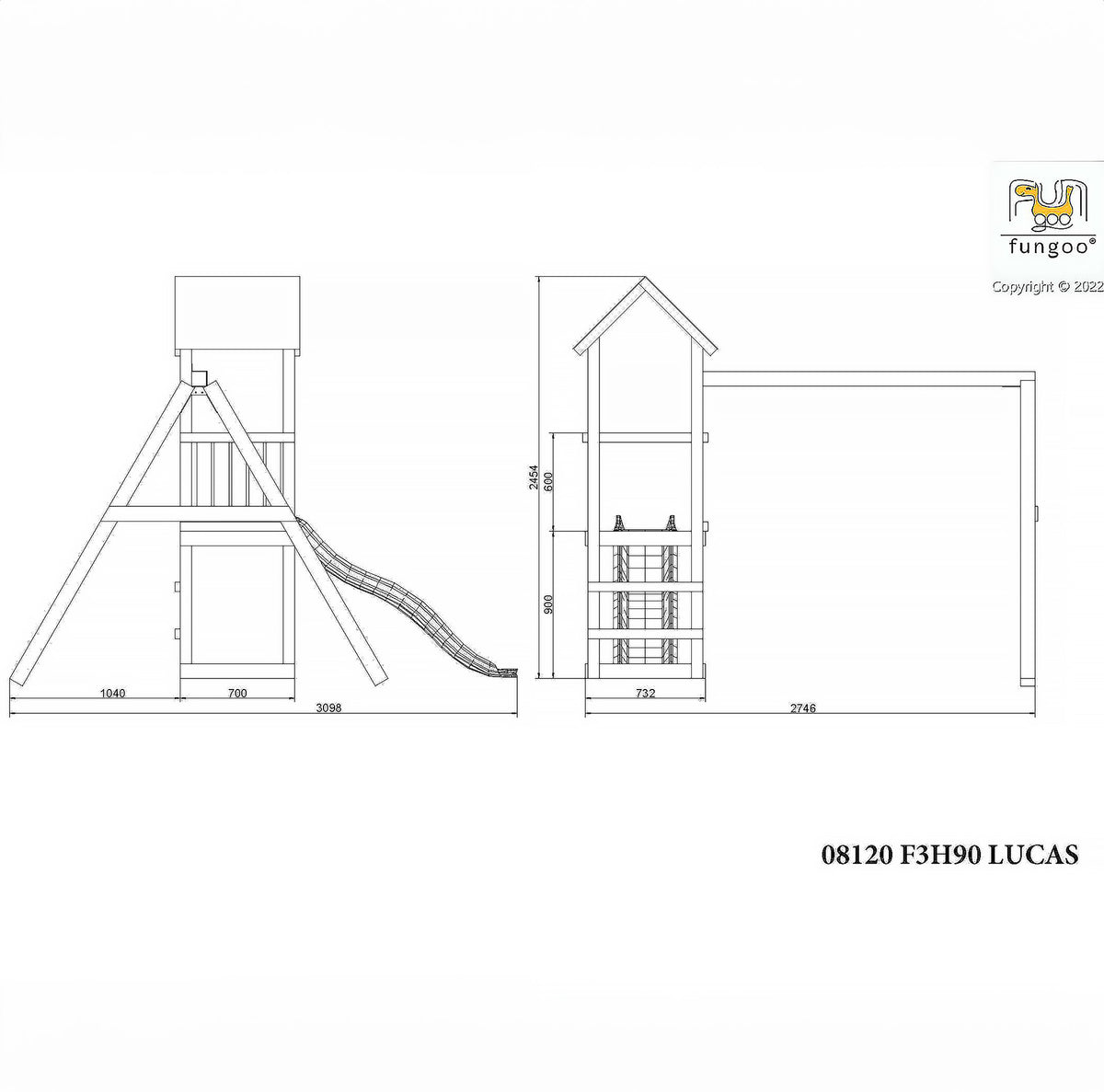 The Glide & Ride (Lucas) Play Centre | 5x13 Timber Play Centre