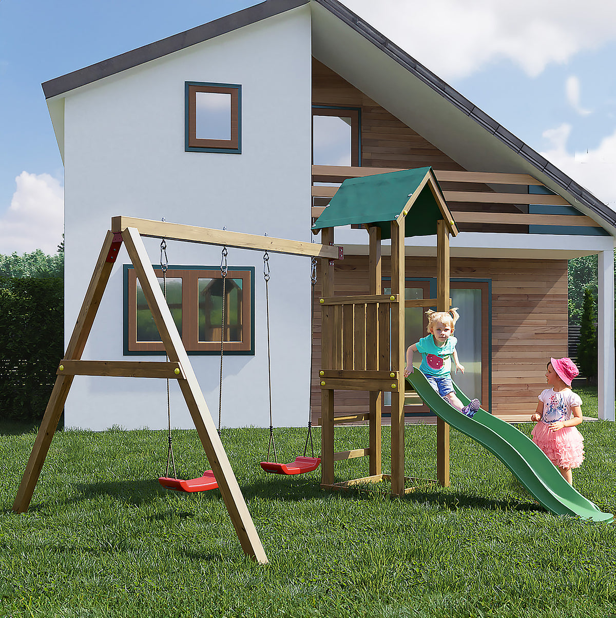 The Glide & Ride (Lucas) Play Centre | 5x13 Timber Play Centre