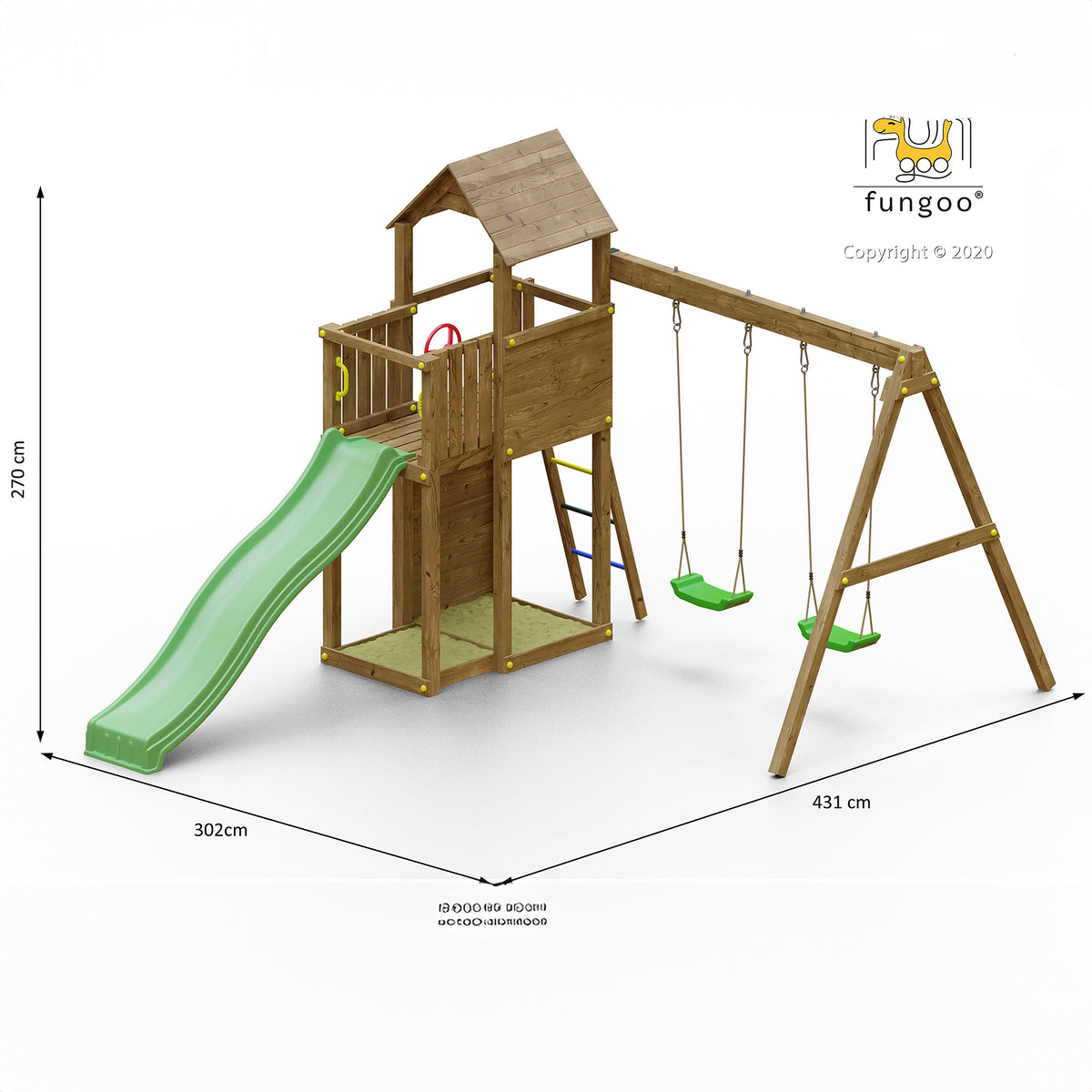 Boomer Play Fort | Children's Timber Climbing Frame