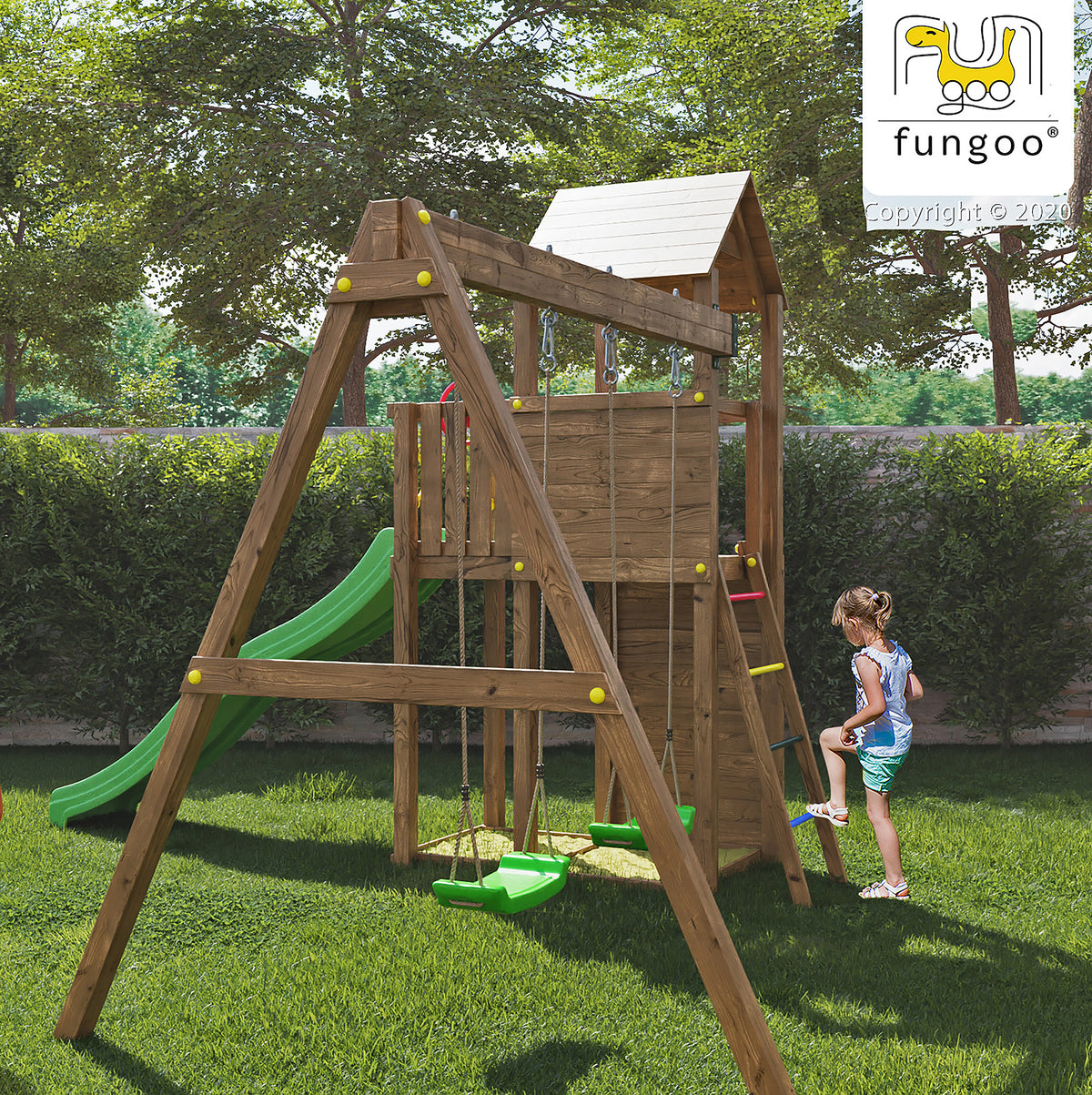 Boomer Play Fort | Children's Timber Climbing Frame