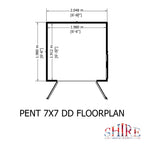 Pent DD Garden Shed | Shiplap Timber Garden Shed