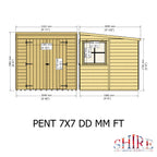 Pent DD Garden Shed | Shiplap Timber Garden Shed