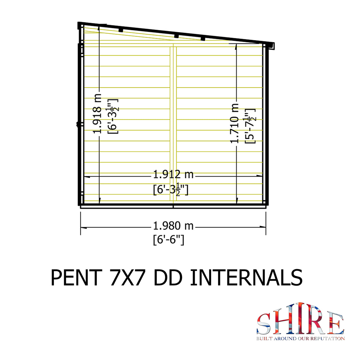 Pent DD Garden Shed | Shiplap Timber Garden Shed
