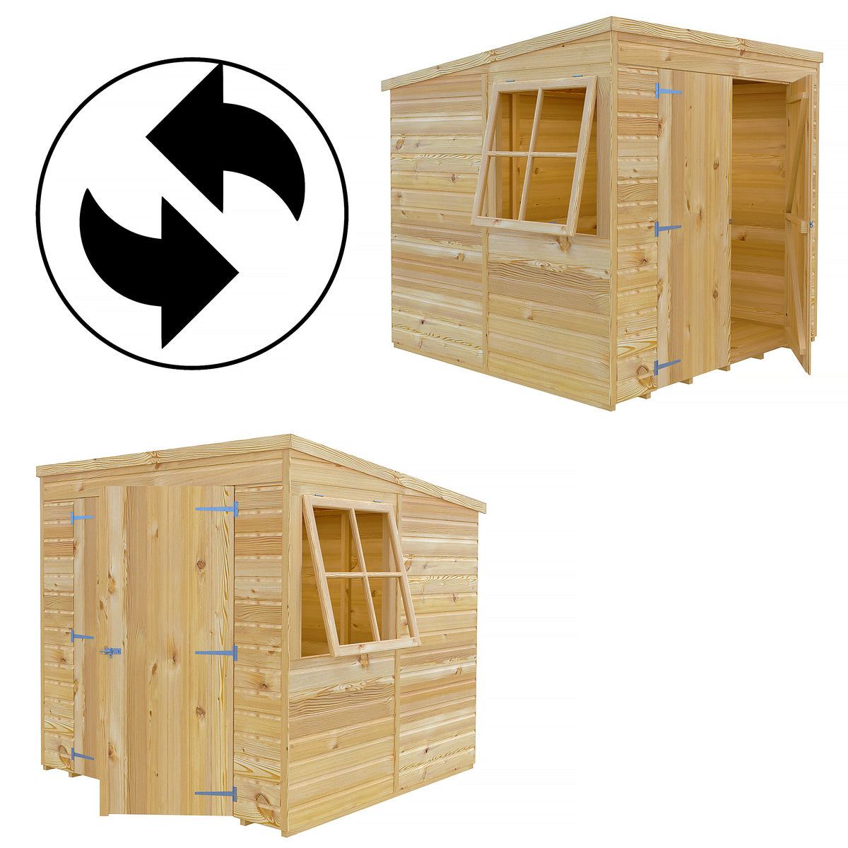 Pent DD Garden Shed | Shiplap Timber Garden Shed