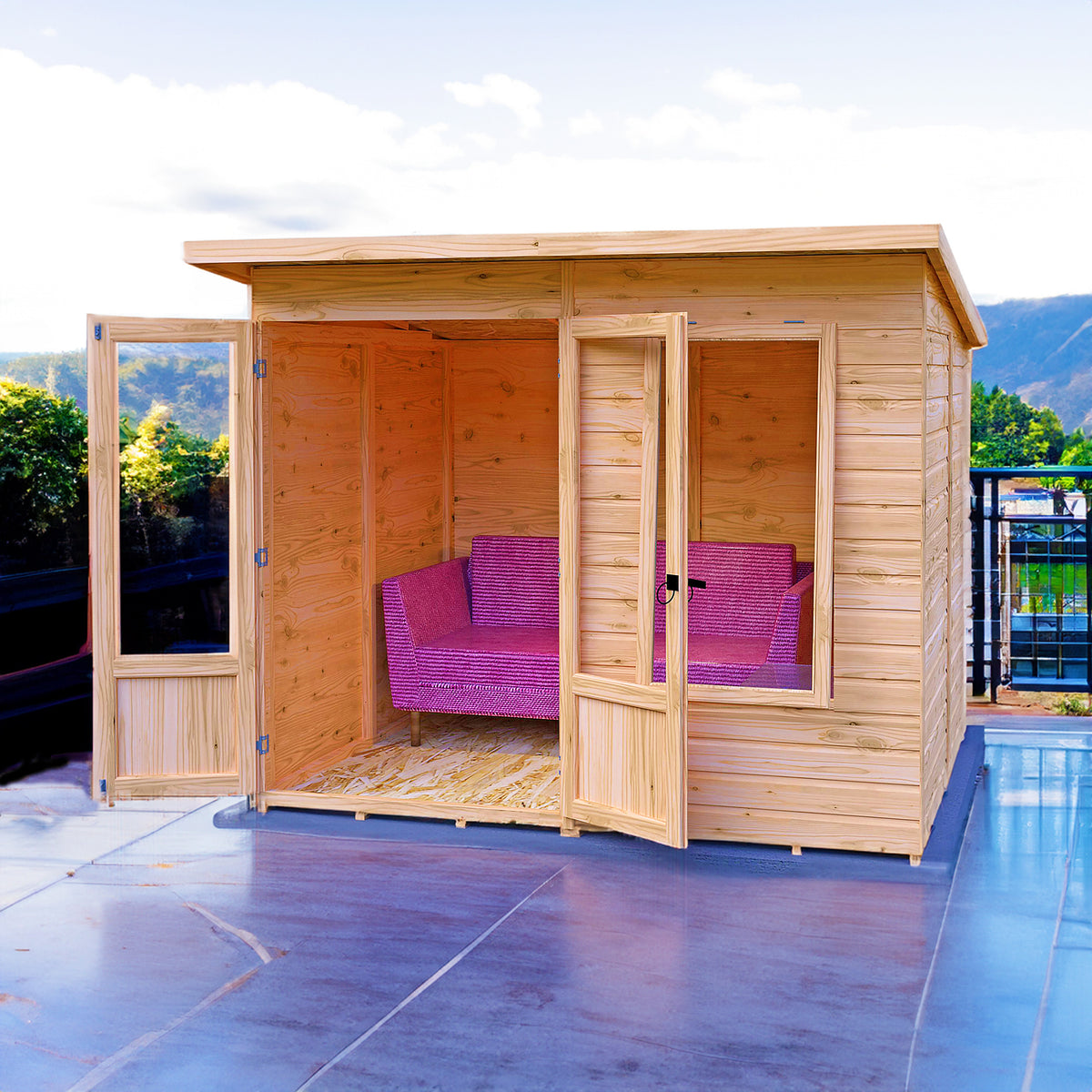 Peony Pent Summerhouse 8x6 – Shire timber summerhouse