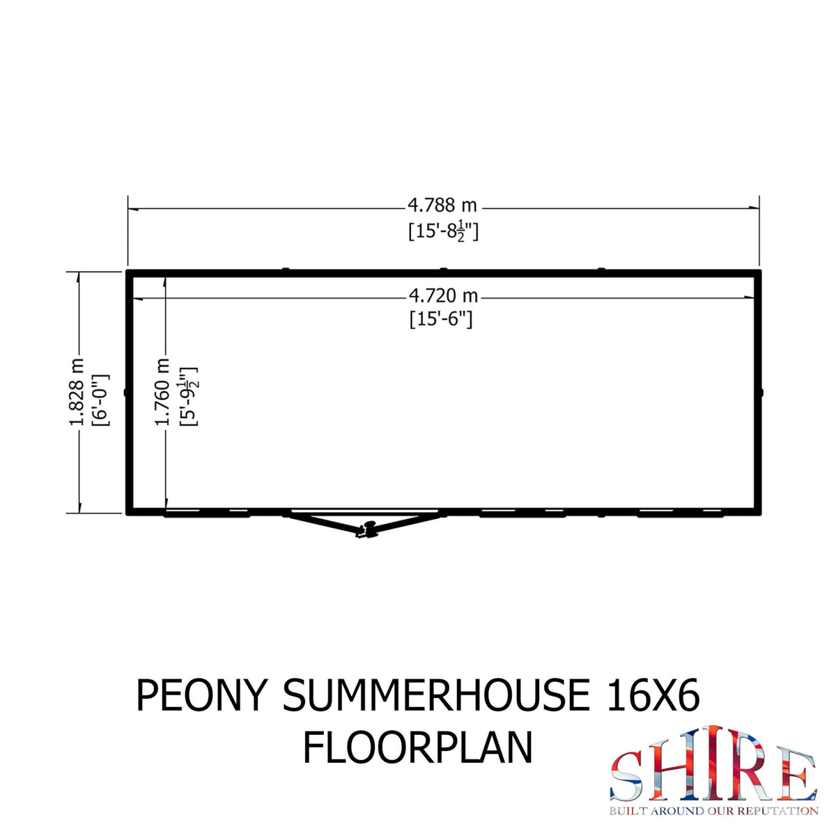 Peony Pent Summerhouse 16x6 – Shire timber summerhouse