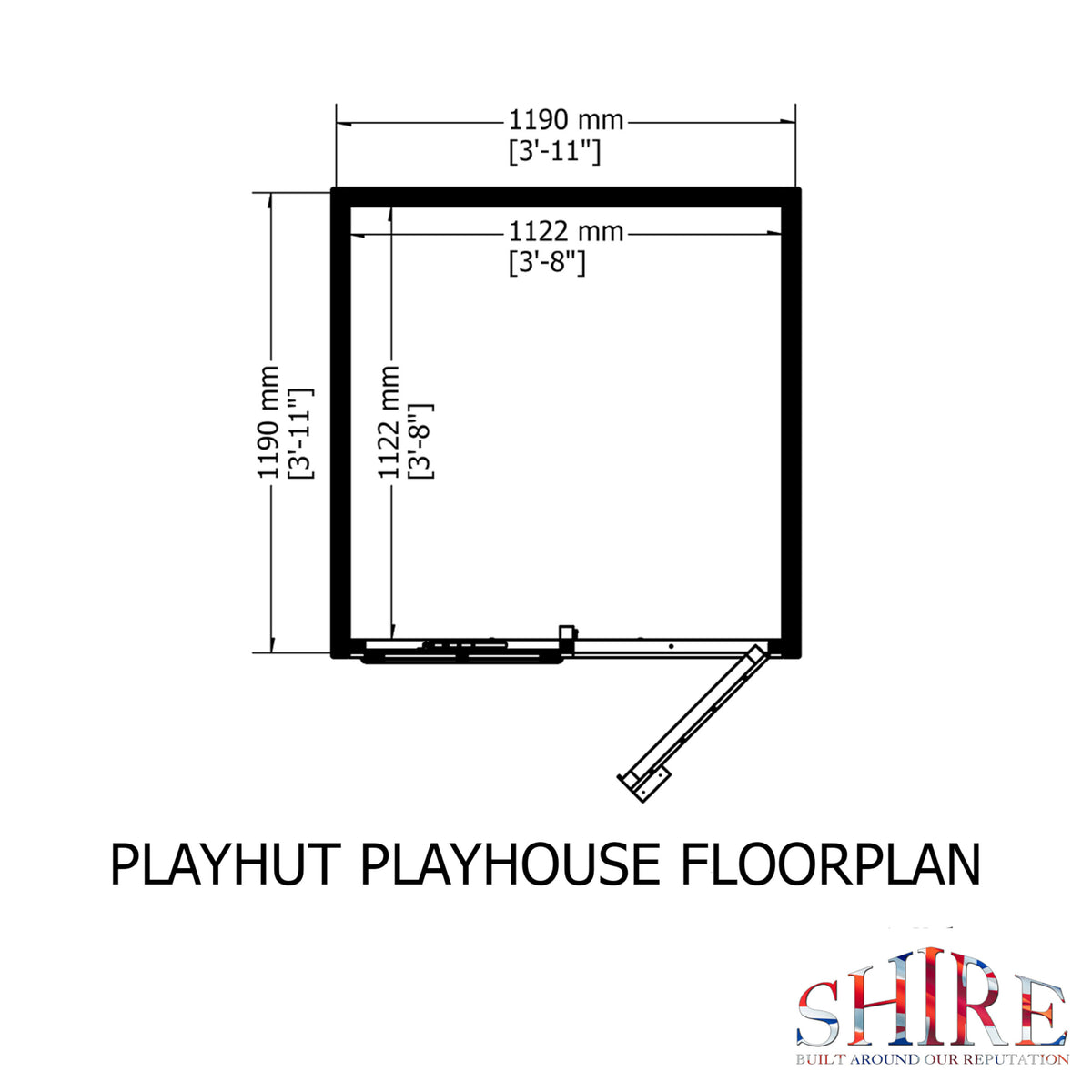 Shire Playhut 4x4 Playhouse