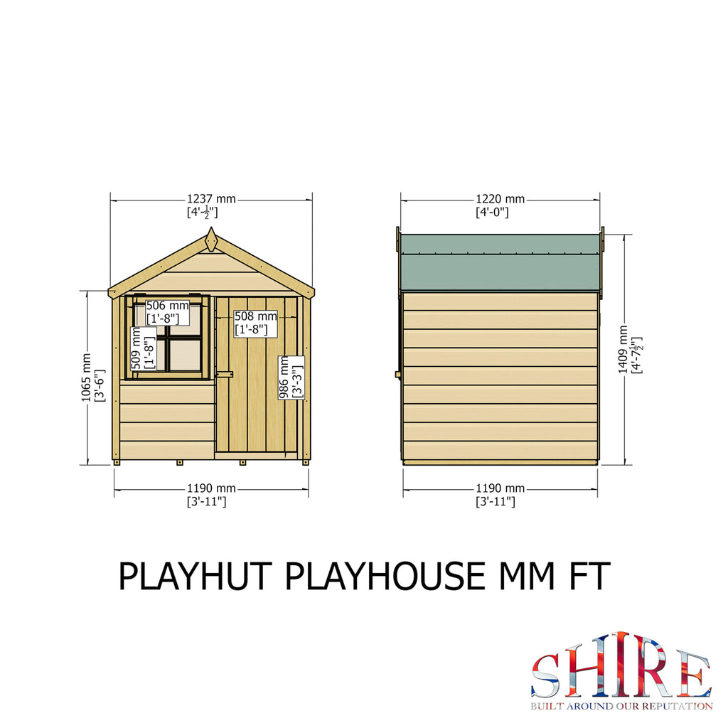 Shire Playhut 4x4 Playhouse