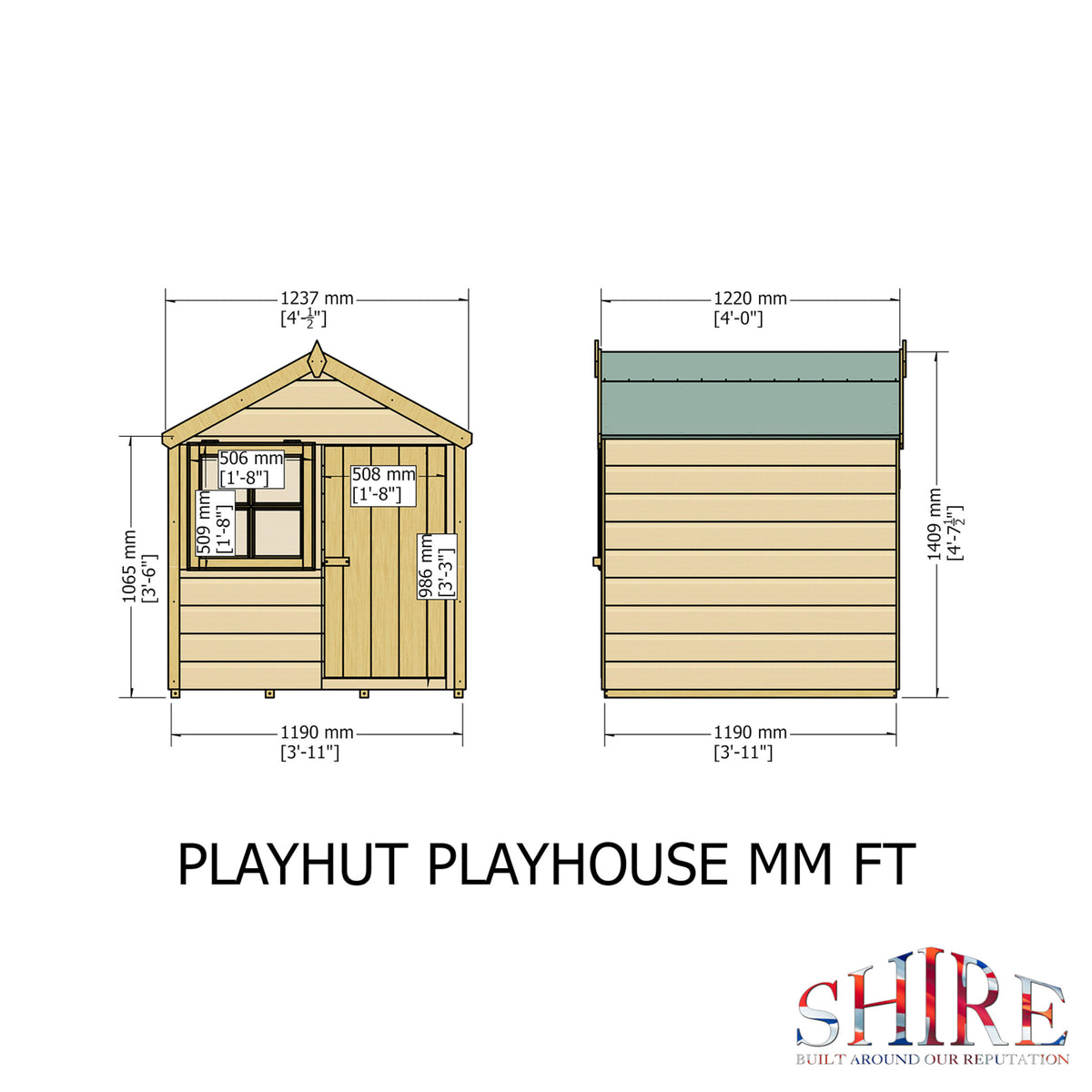 Shire Playhut 4x4 Playhouse