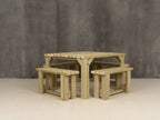 QUADRUM Picnic Table With 4 Benches