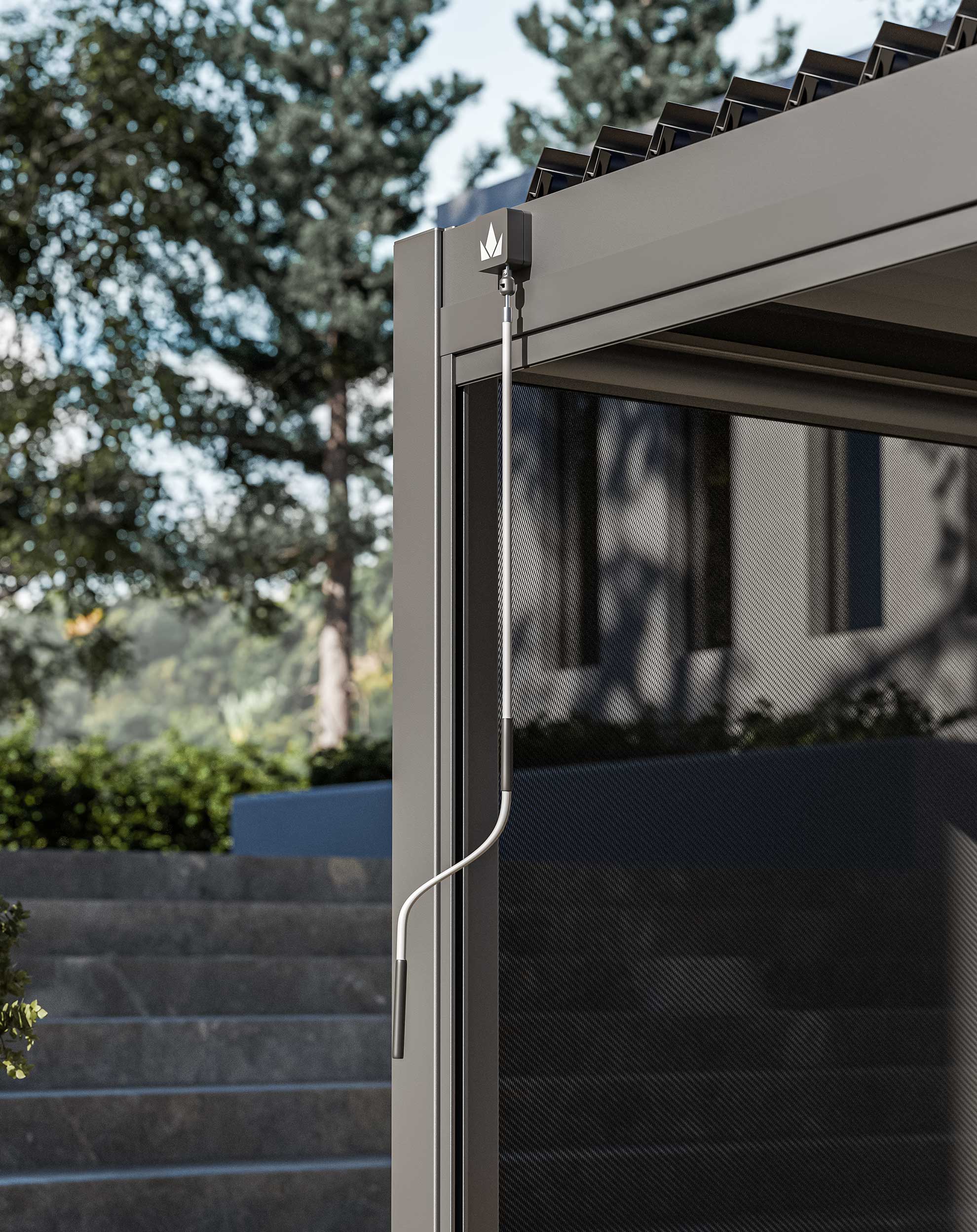 Luxe 3x3m Pergola with Solar Lighting System and Voice Control
