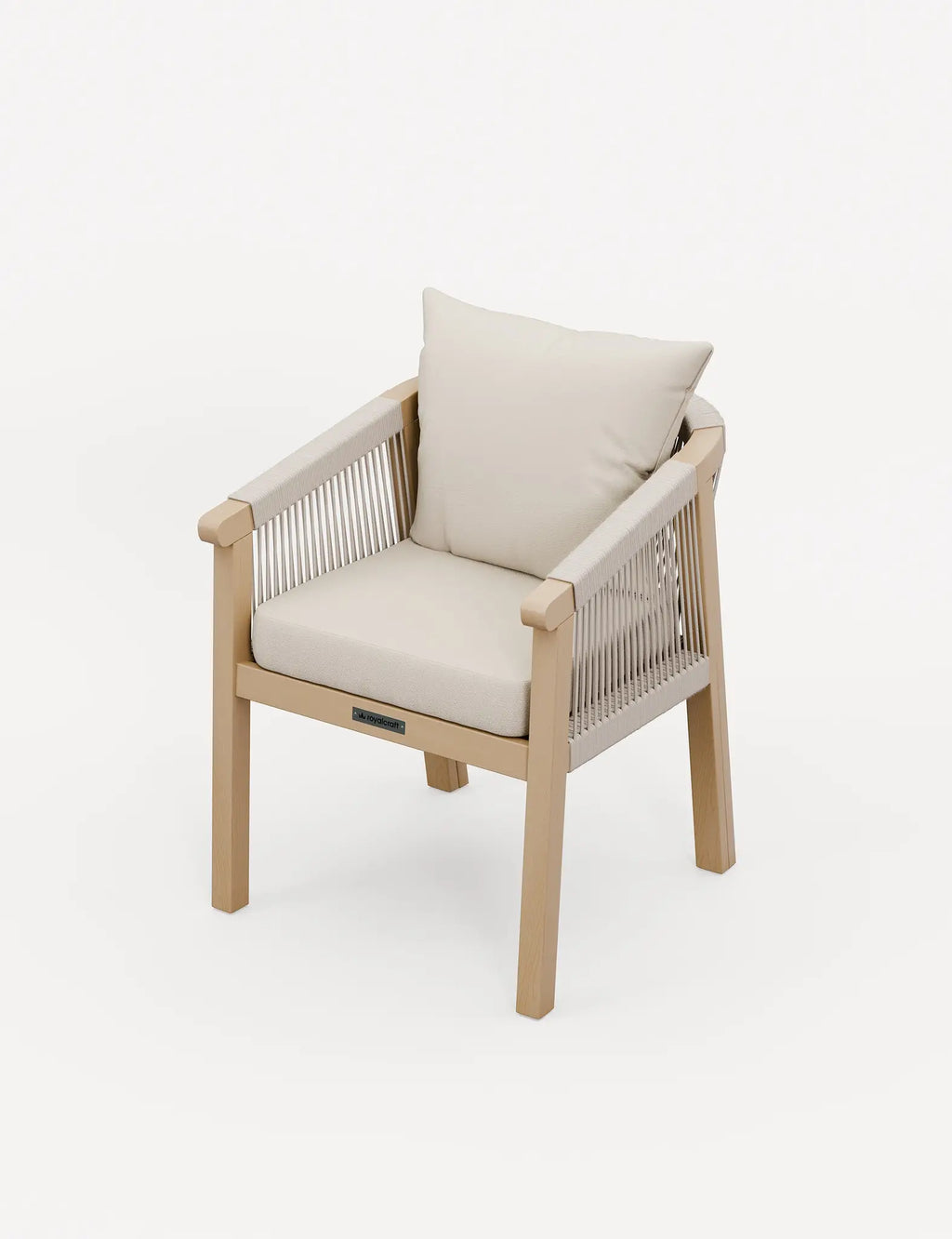 Royalcraft Roma 2 Seater Round Garden Bistro Set with Roma Rope Chairs | FSC Acacia