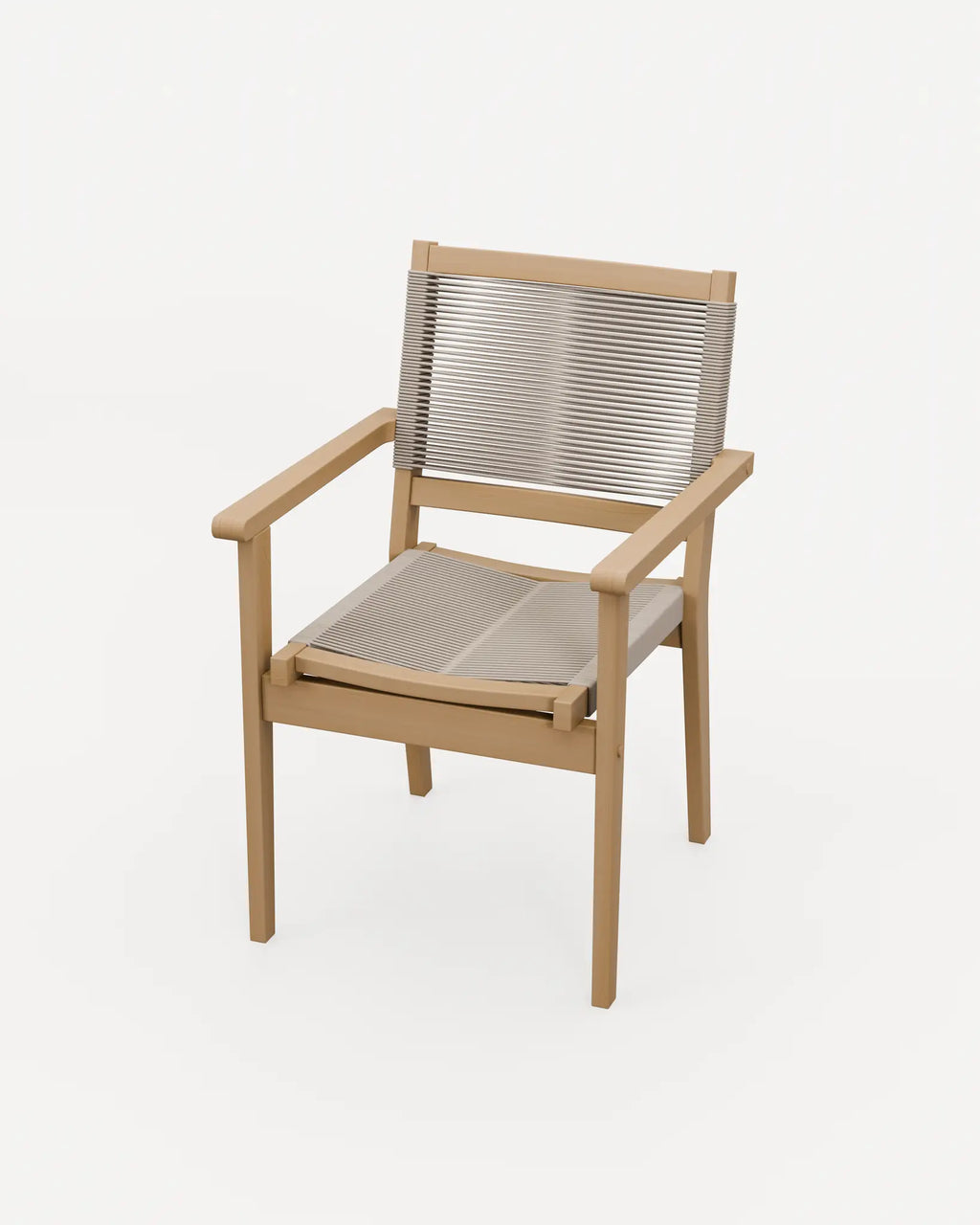 Royalcraft Roma 2 Seater Round Sunray Garden Bistro Set with Rope Stacking Chairs | 80cm | FSC Acacia