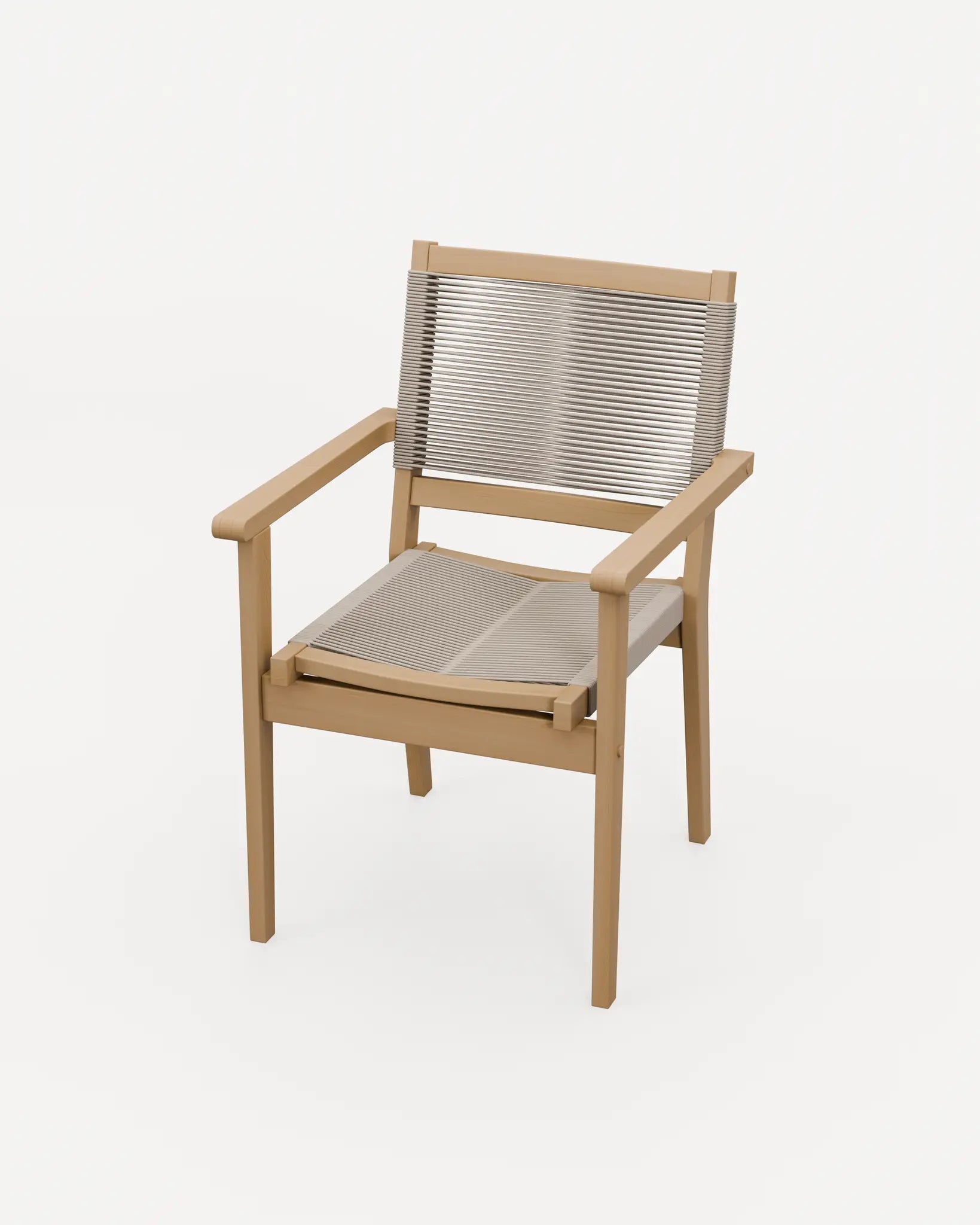 Royalcraft Roma 2 Seater Round Sunray Garden Bistro Set with Rope Stacking Chairs | 80cm | FSC Acacia