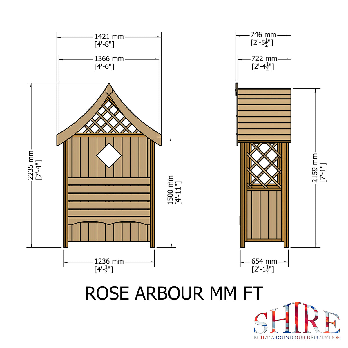 Rose Garden Arbour | Pressure Treated Timber Garden Arbour