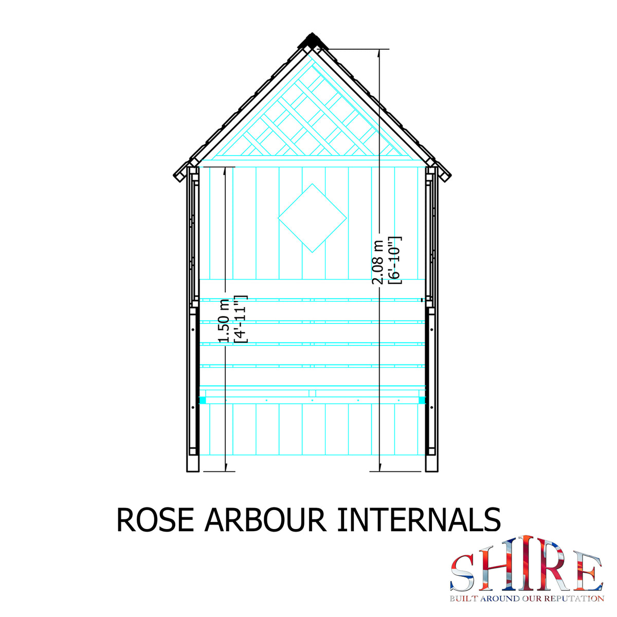 Rose Garden Arbour | Pressure Treated Timber Garden Arbour