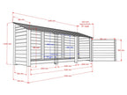 Wooden Garden Tool Storage W-335cm, H-126cm or 180cm, D-88cm