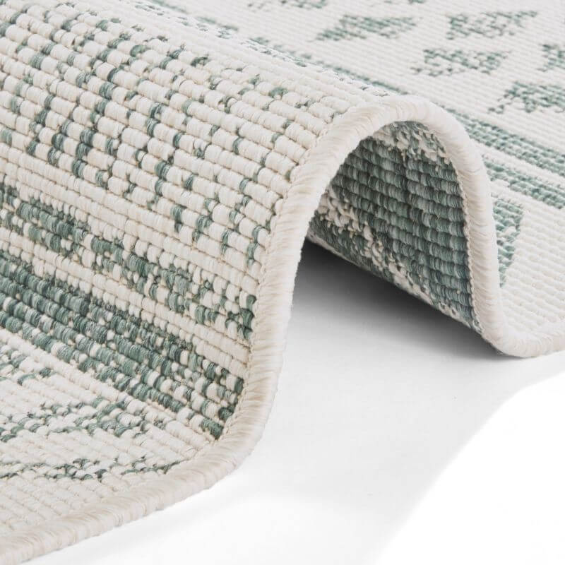 Reversible Geometric Indoor Outdoor Rug | Green | Runner & Rectangular