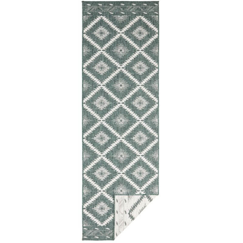Malibu Indoor Outdoor Rug | Green Diamond Reversible | Runner & Rectangular