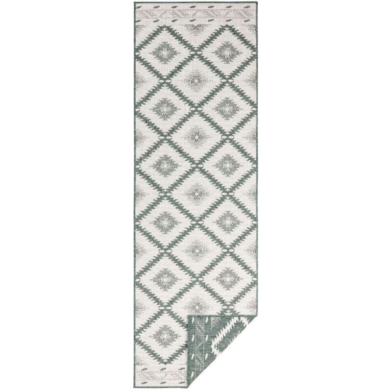 Malibu Indoor Outdoor Rug | Green Diamond Reversible | Runner & Rectangular