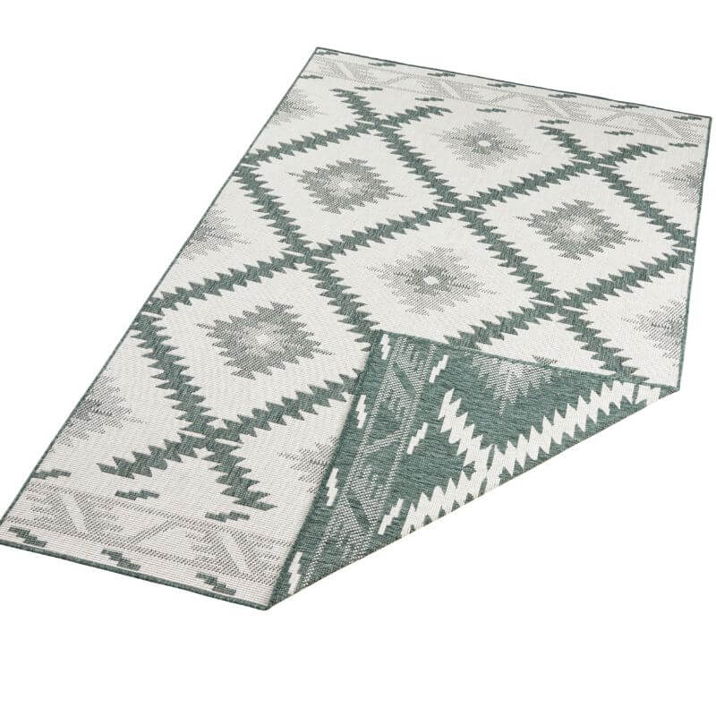 Malibu Indoor Outdoor Rug | Green Diamond Reversible | Runner & Rectangular