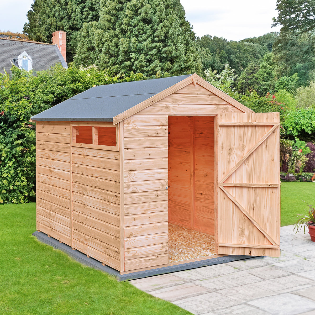 Sherburn SD Garden Shed | 8 x 6 Shiplap Timber Garden Shed