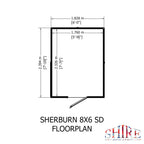 Sherburn SD Garden Shed | 8 x 6 Shiplap Timber Garden Shed
