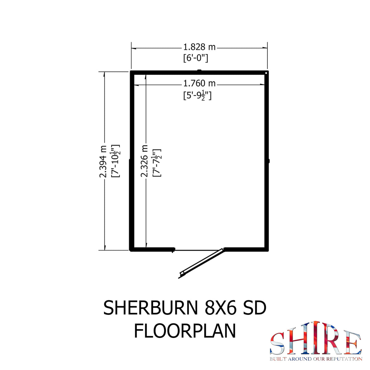 Sherburn SD Garden Shed | 8 x 6 Shiplap Timber Garden Shed