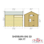 Sherburn SD Garden Shed | 8 x 6 Shiplap Timber Garden Shed